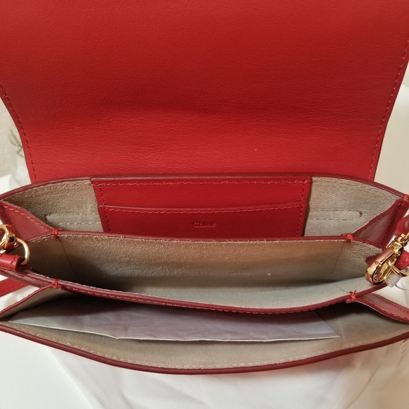 Chloe Drew Bijou Leather Clutch Red - Picture 8 of 8